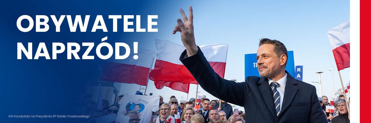 Trzaskowski Naprzód's banner