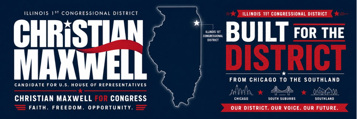 Christian Maxwell For Congress | IL-CD1's banner