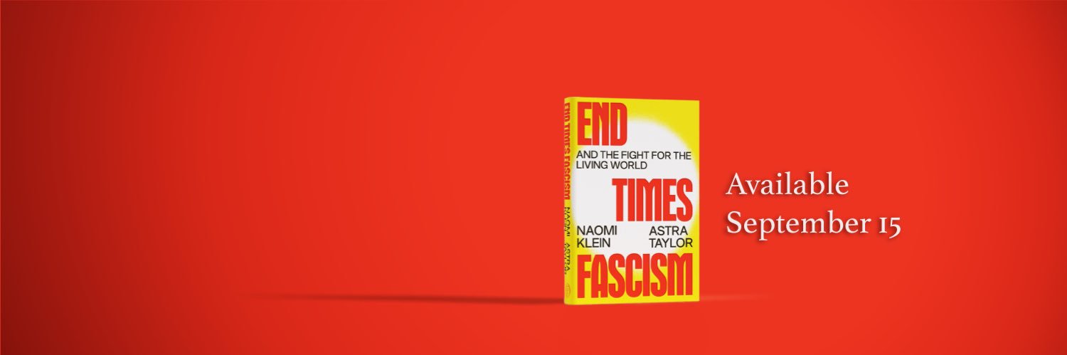 Naomi Klein's banner