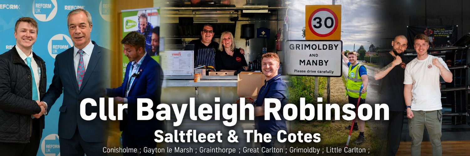 Cllr Bayleigh Robinson's banner