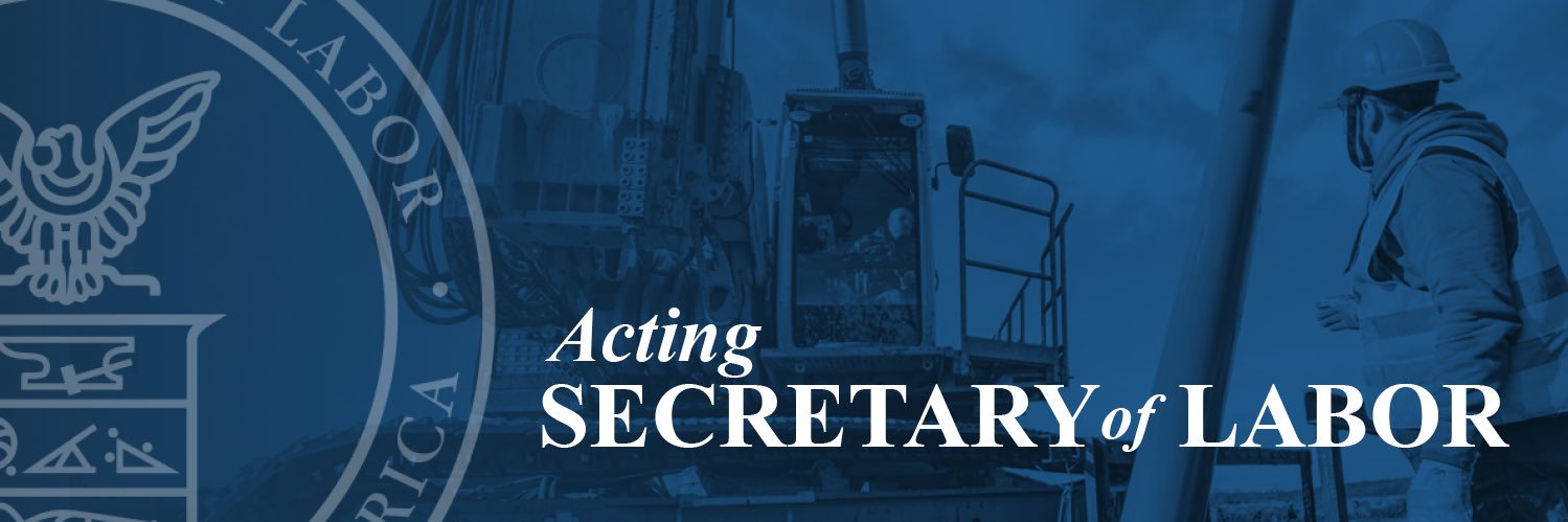 Acting Secretary Keith Sonderling's banner