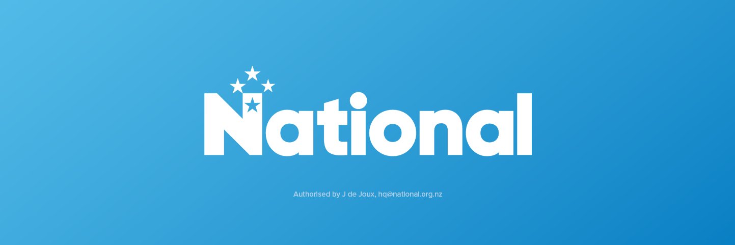 NZ National Party's banner