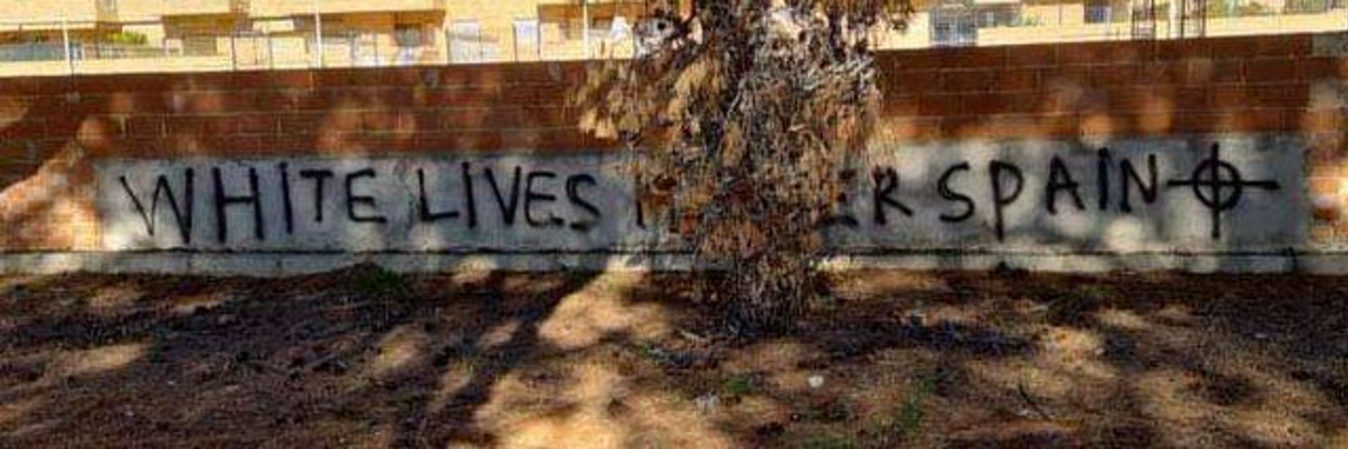 White Lives Matter Spain's banner