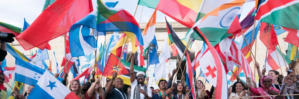 One Young World's banner