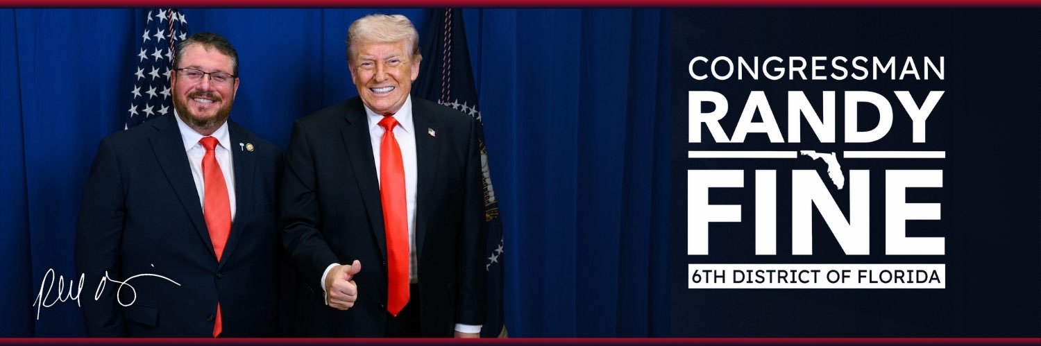 Congressman Randy Fine's banner