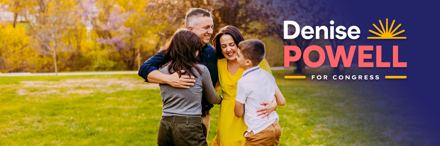 Denise Powell for Congress's banner