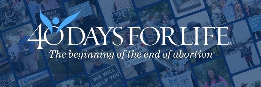40 Days for Life's banner