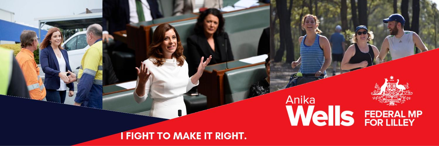 Anika Wells MP's banner