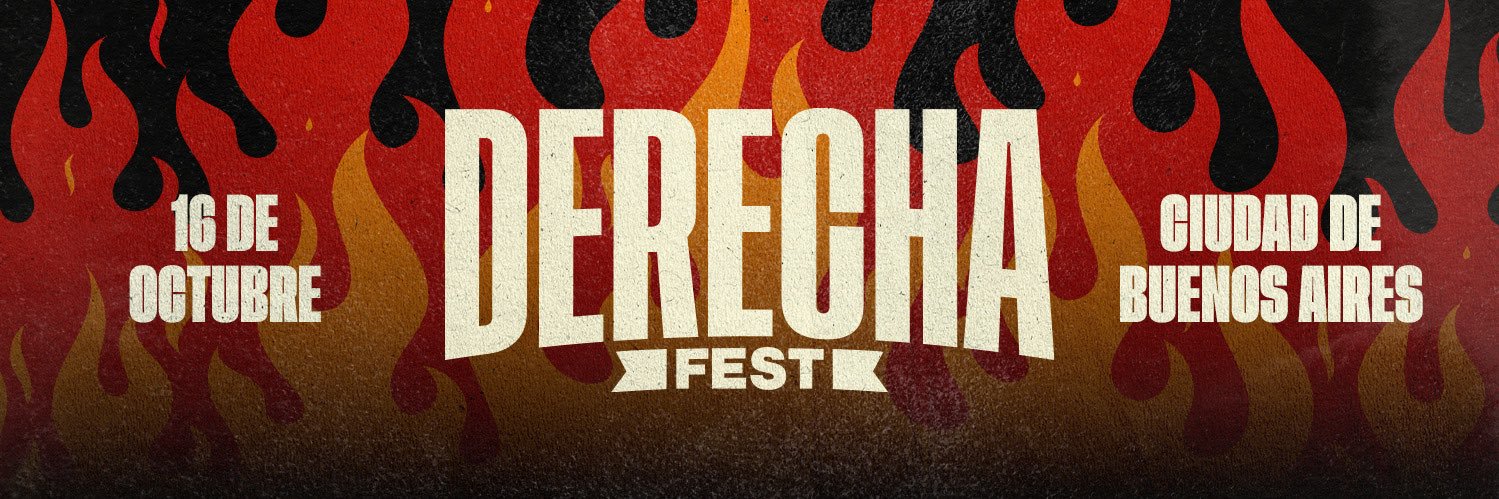 Derecha Fest's banner