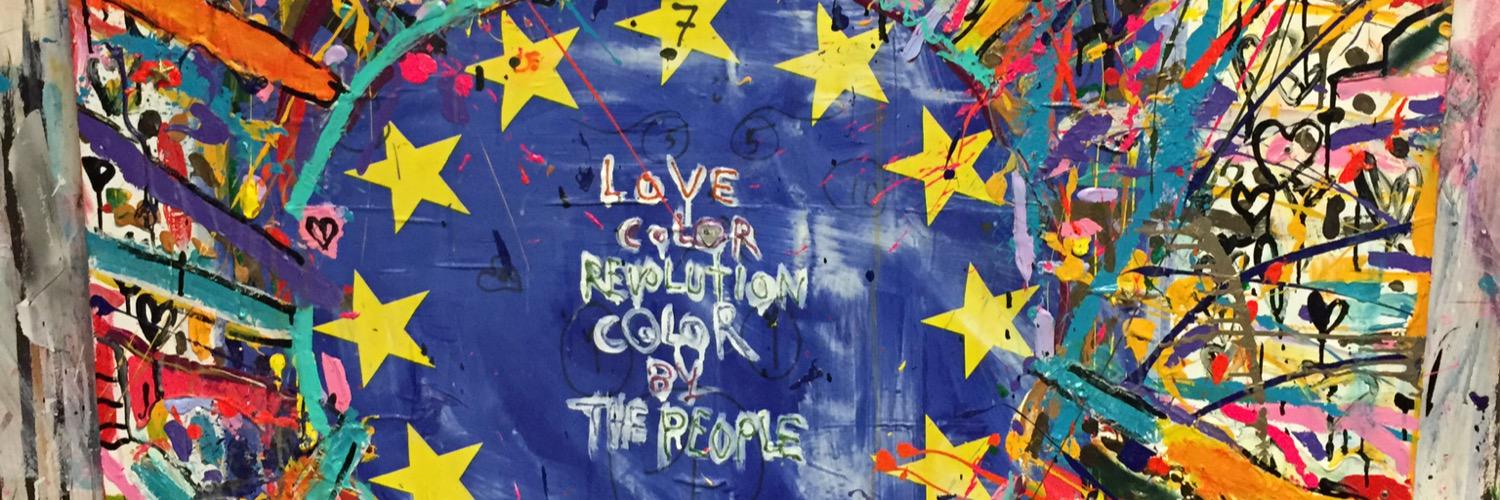 Margrethe Vestager's banner