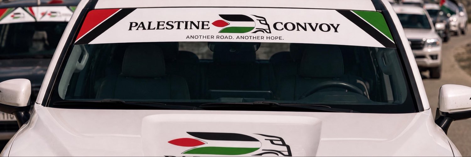 Palestine Convoy's banner
