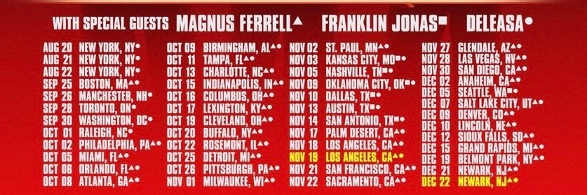 Jonas Tour Info's banner