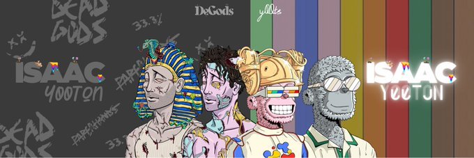 Isaac ⓨ00ton's banner