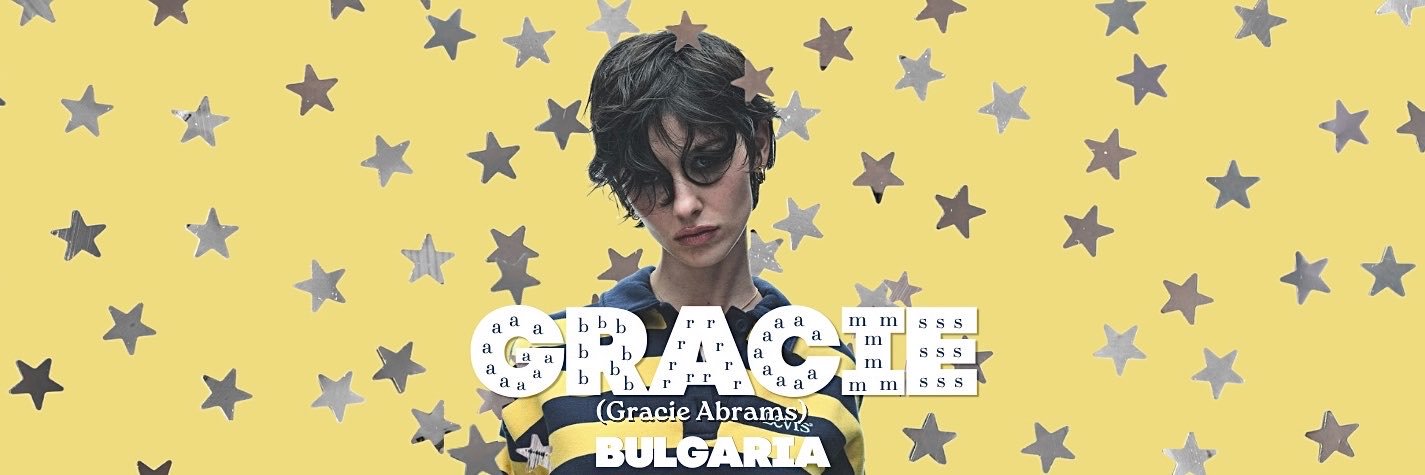 Gracie Abrams Bulgaria's banner