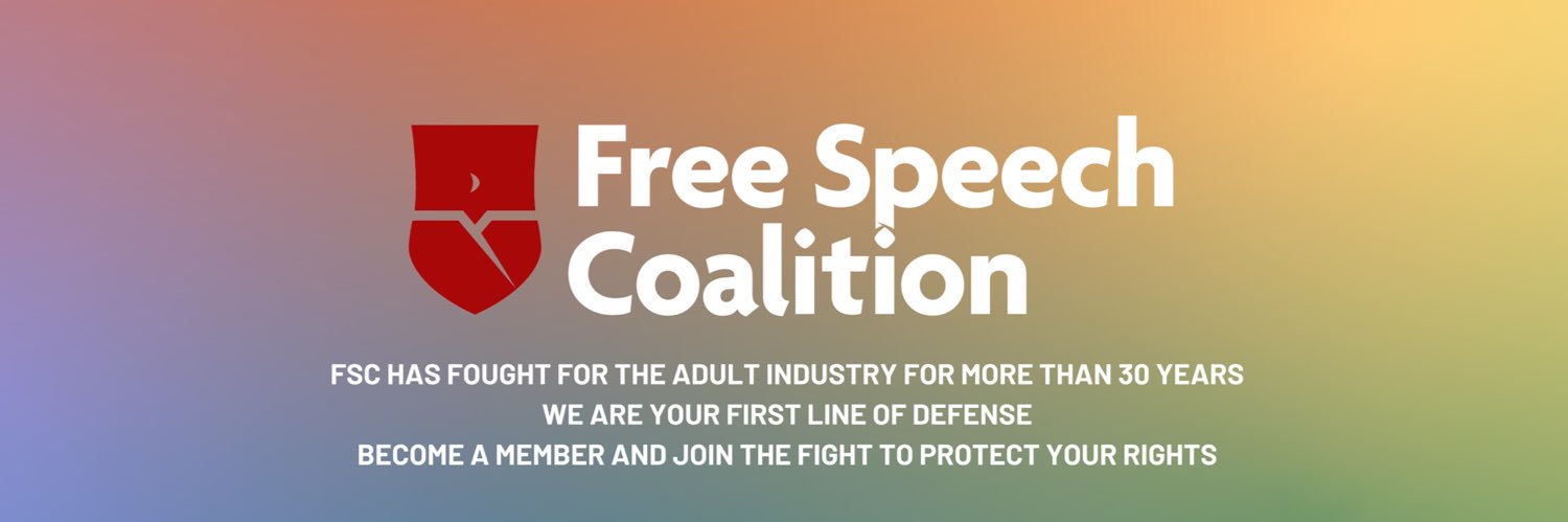 Free Speech Coalition's banner