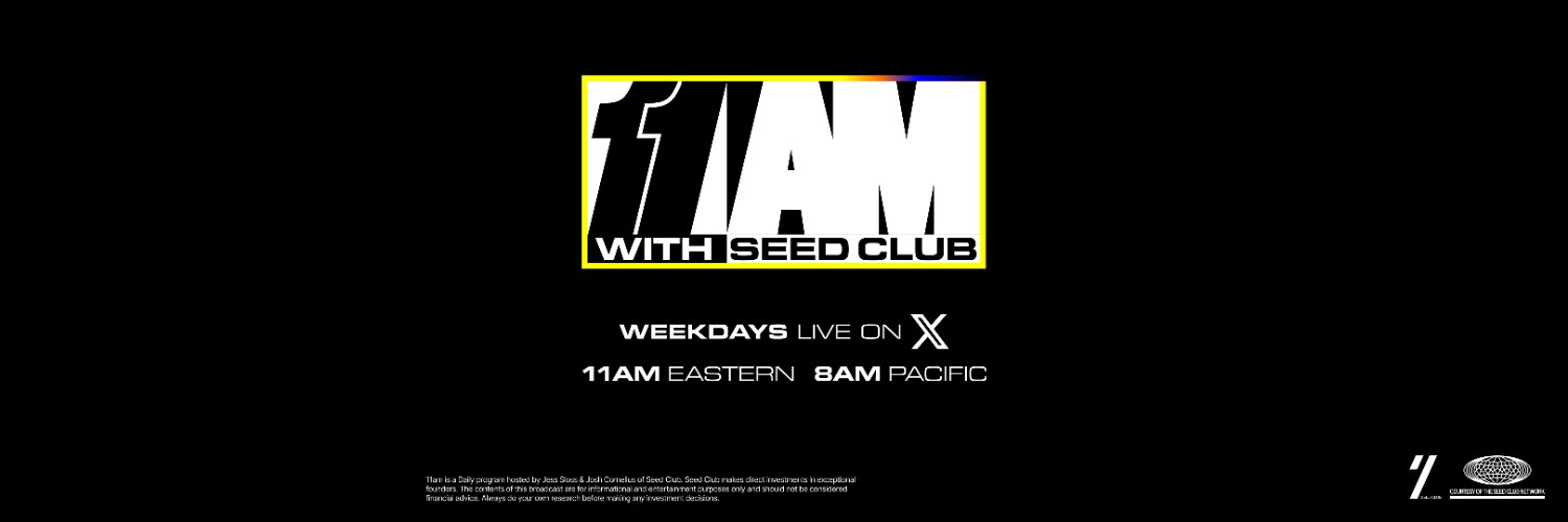 11AM w/ Seed Club's banner