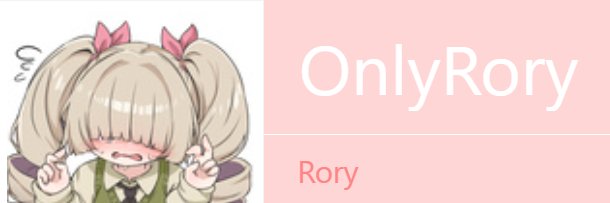 OnlyRory@VRCBoothショップ's banner