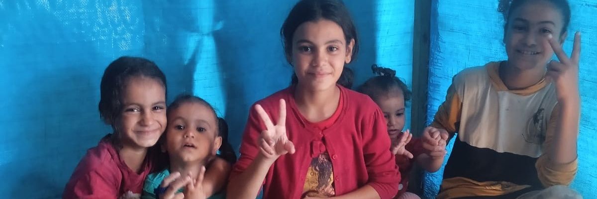 Dalula in Gaza's banner
