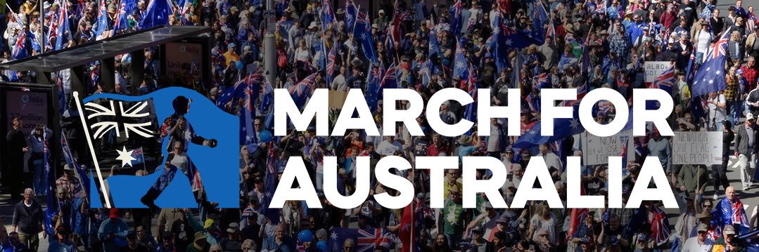 March for Australia's banner