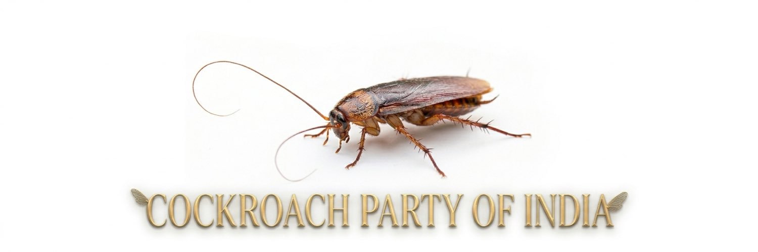 Cockroach Party of India's banner
