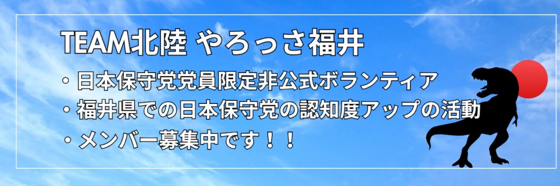 やろっさ福井（チーム北陸）日本保守党 非公式ボランティア's banner