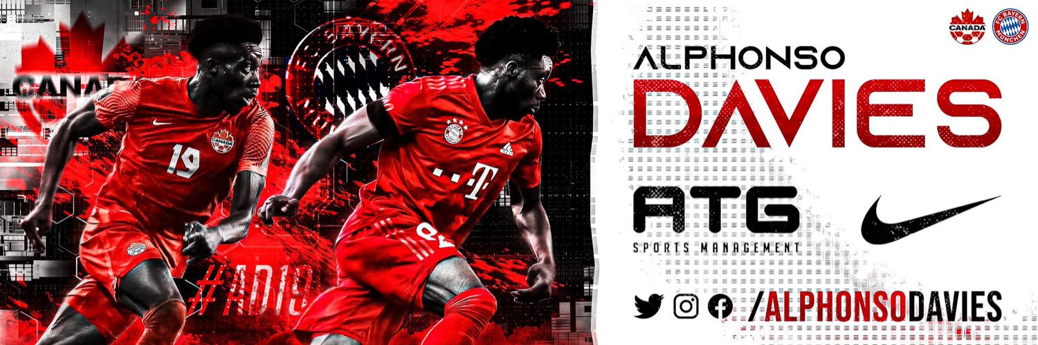Alphonso Davies's banner