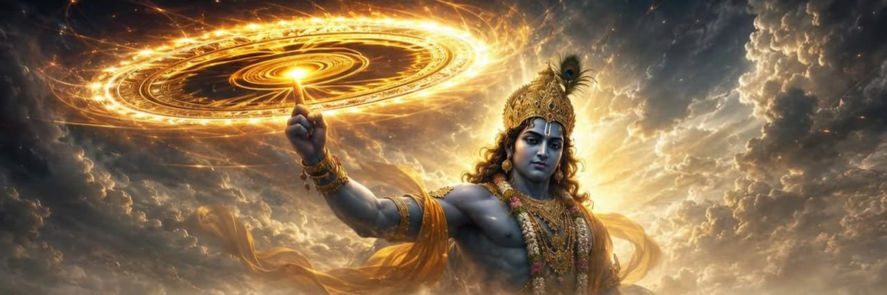 Vishnu’s Sudarshan Chakra's banner
