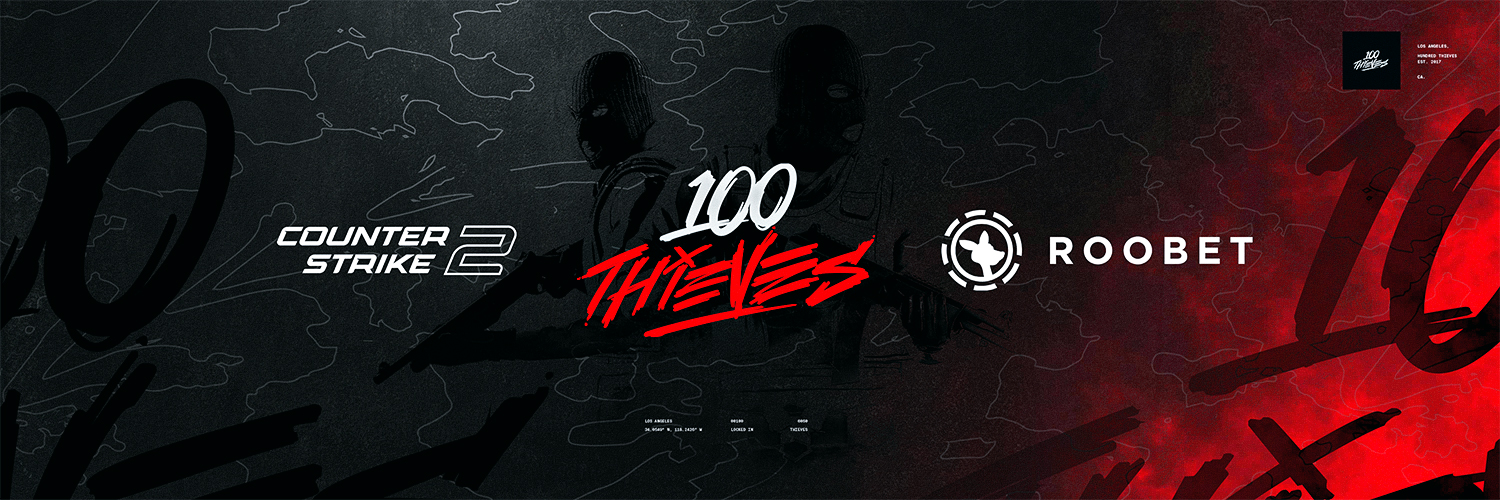 100 Thieves Roobet Counter-Strike's banner