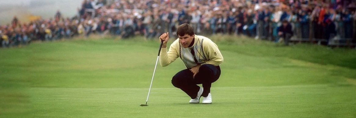 Sir Nick Faldo's banner