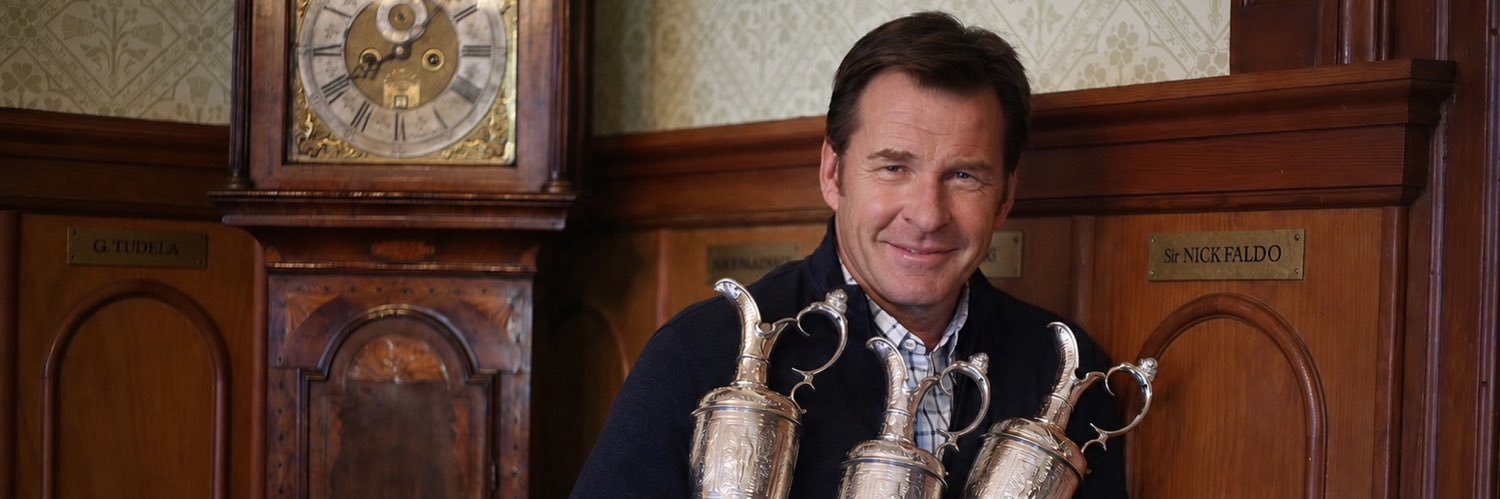 Sir Nick Faldo's banner