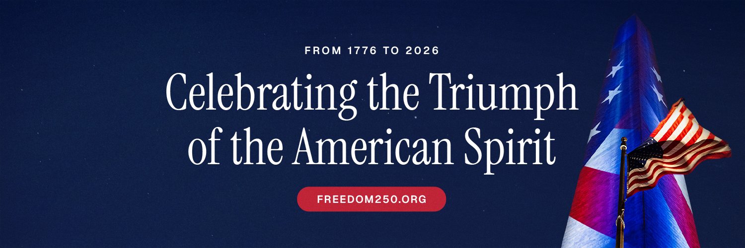 Freedom 250's banner