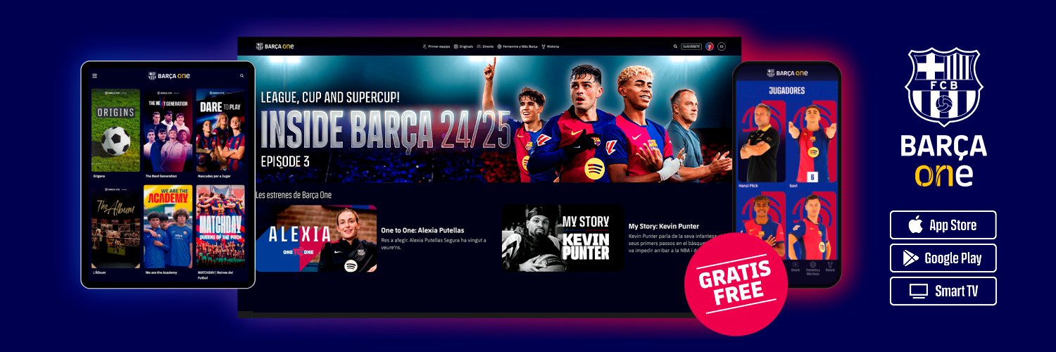 Barça One's banner