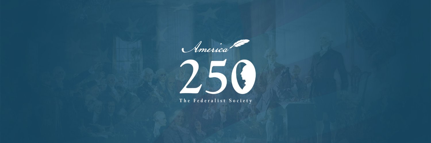 Federalist Society's banner