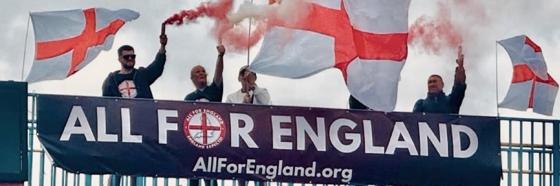 All For England's banner
