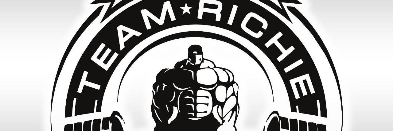 Powerlifter Richie Pelón's banner