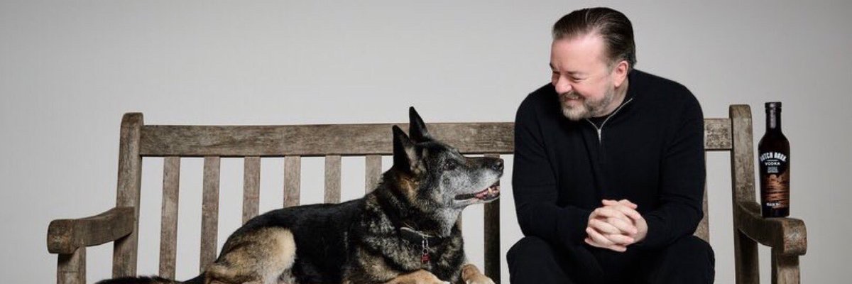 Ricky Gervais's banner