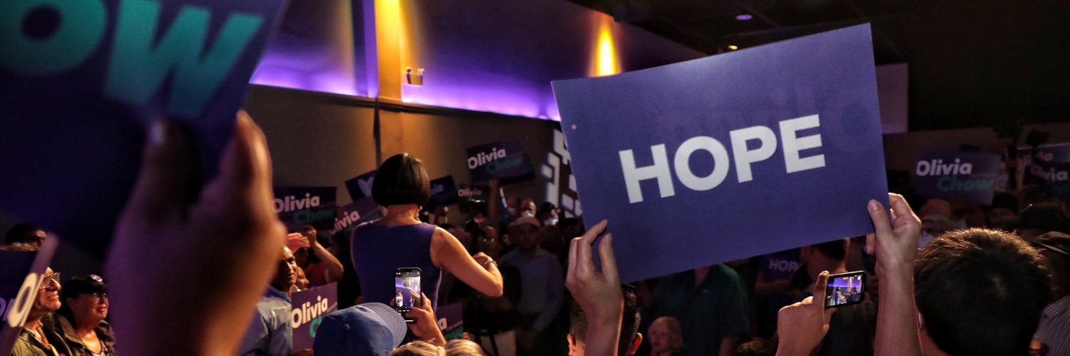 Olivia Chow's banner