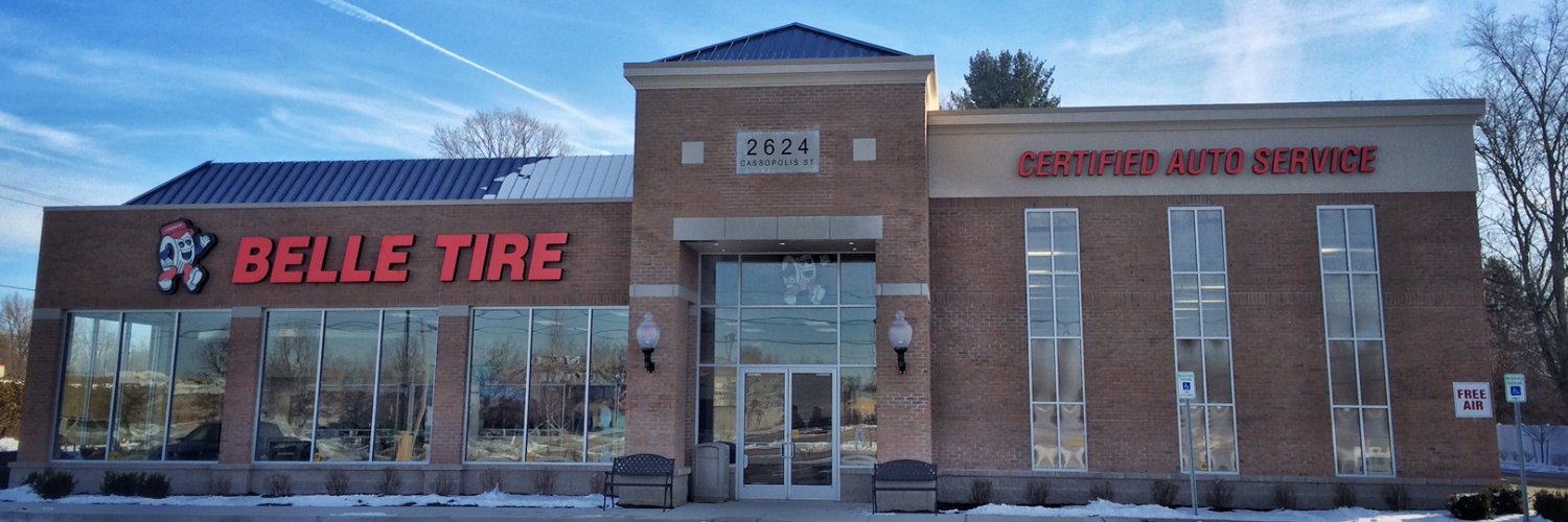 Belle Tire's banner