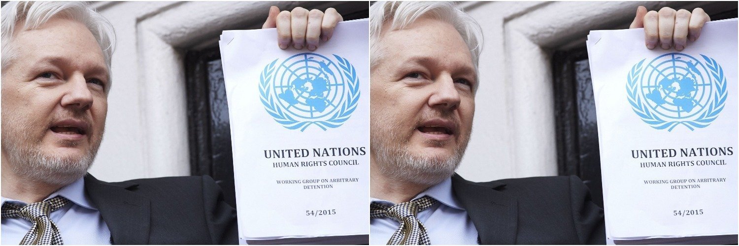 Julian Paul Assange's banner