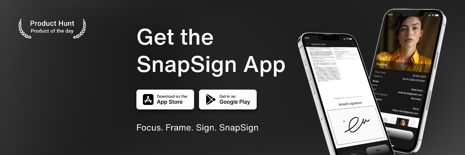 SnapSign - Model Releases for Photographers's banner