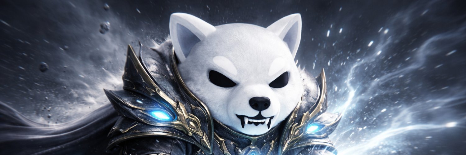 The White SHIBA INU fan's banner