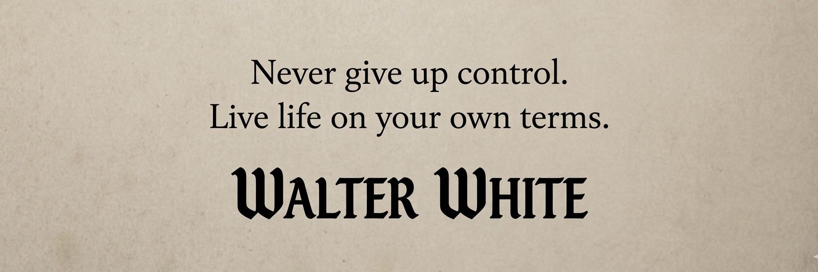 Walter Black's banner