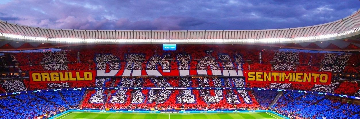 Atlético fans's banner