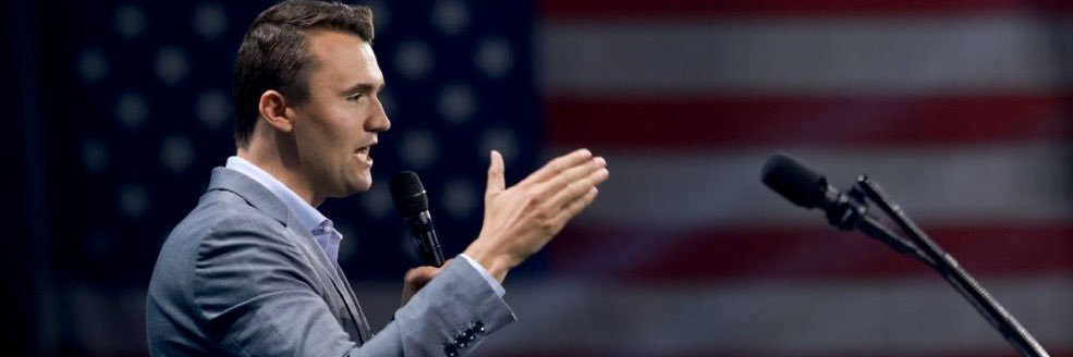 Charlie Kirk's banner
