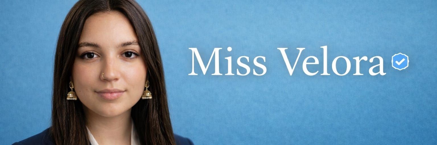 Miss Velora's banner