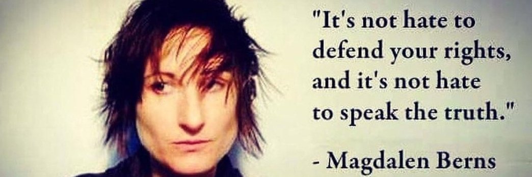 sue green TERF ISLANDER's banner