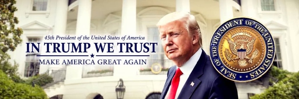 IN TRUMP WE TRUST's banner