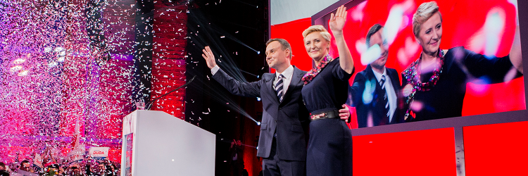 Andrzej Duda's banner