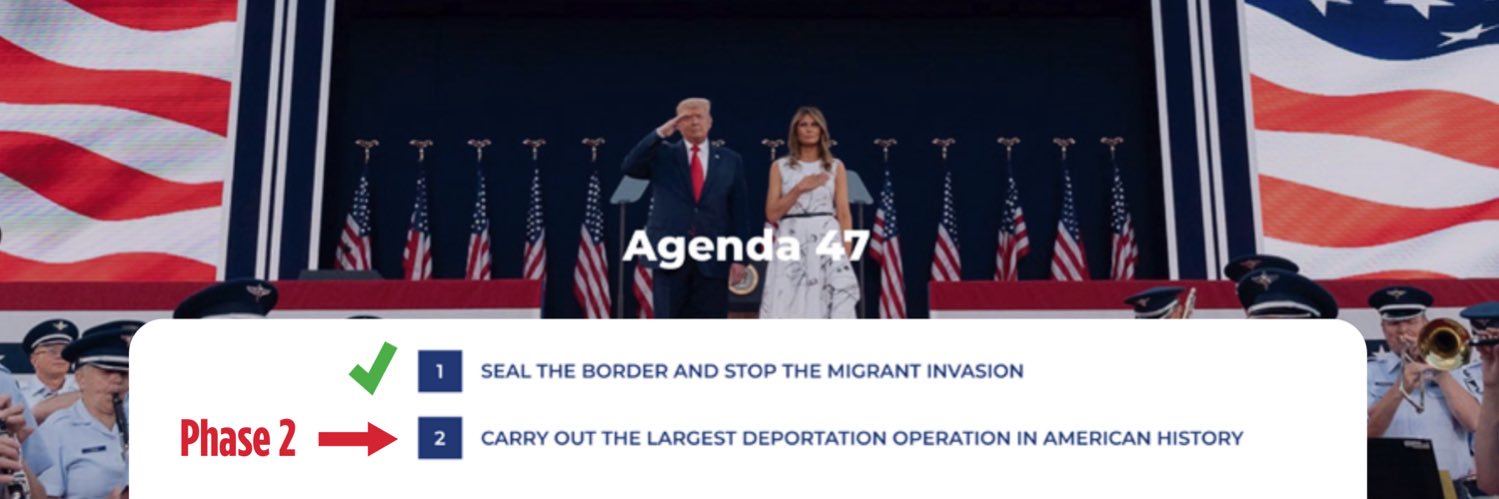 Mass Deportation Coalition's banner