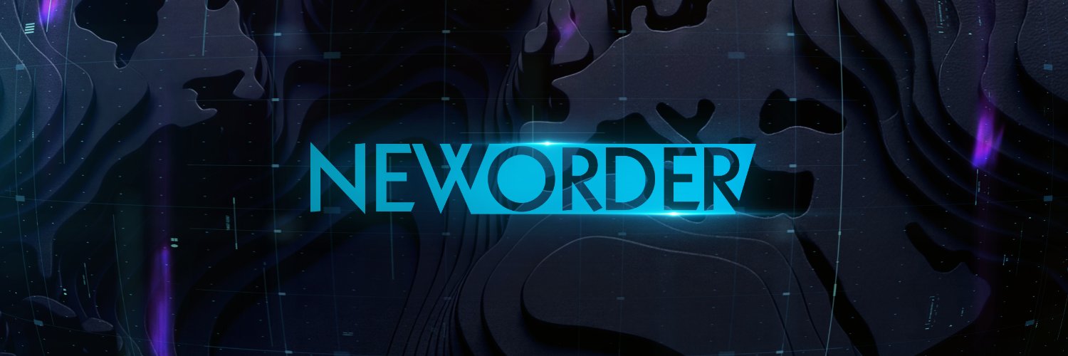 New Order with Afshin Rattansi's banner